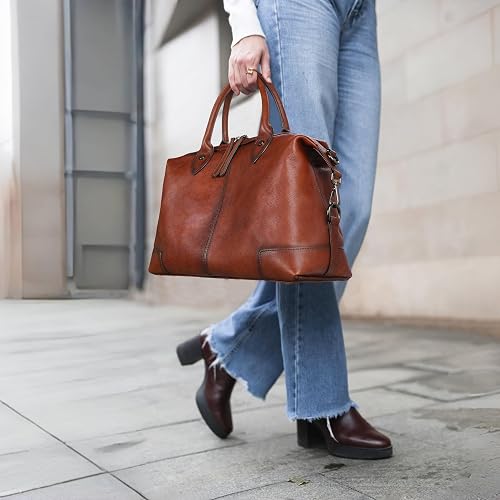 Genuine Leather Satchel Tote Bags for Women Large Doctor Purses