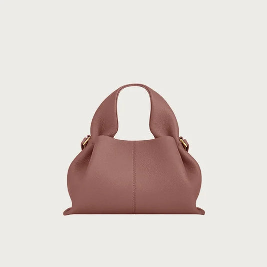 Dumpling Bag with Sculpted Top Handle